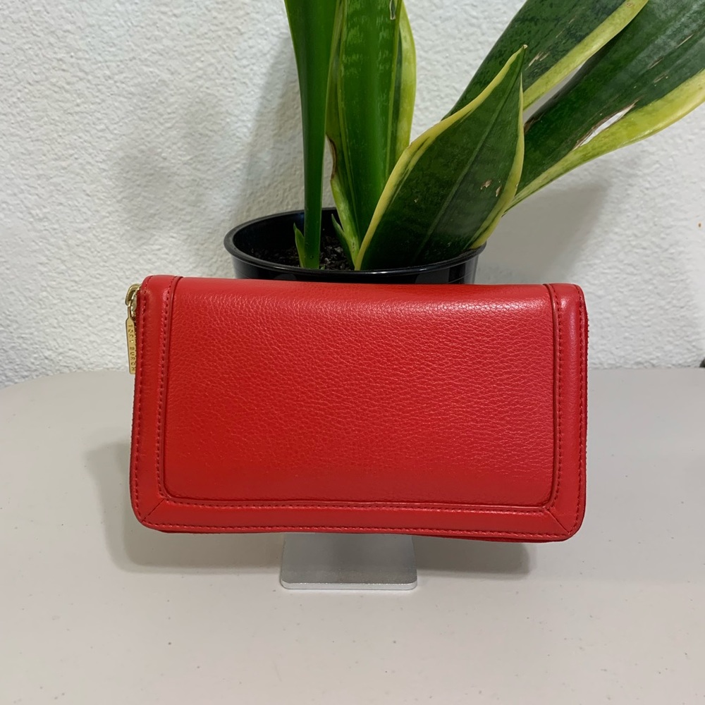 πππTORY BURCH Red Leather Walletπππ - Picture 2 of 8